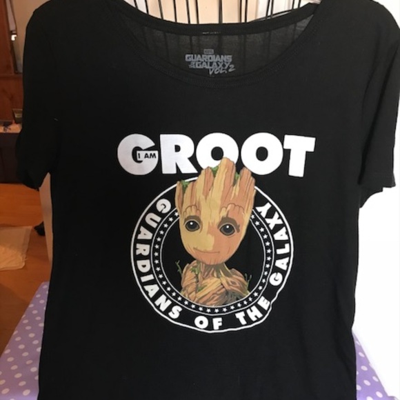 Marvel Other - EUC  Gardians of the Galaxy  GROOT Girls Top LARGE